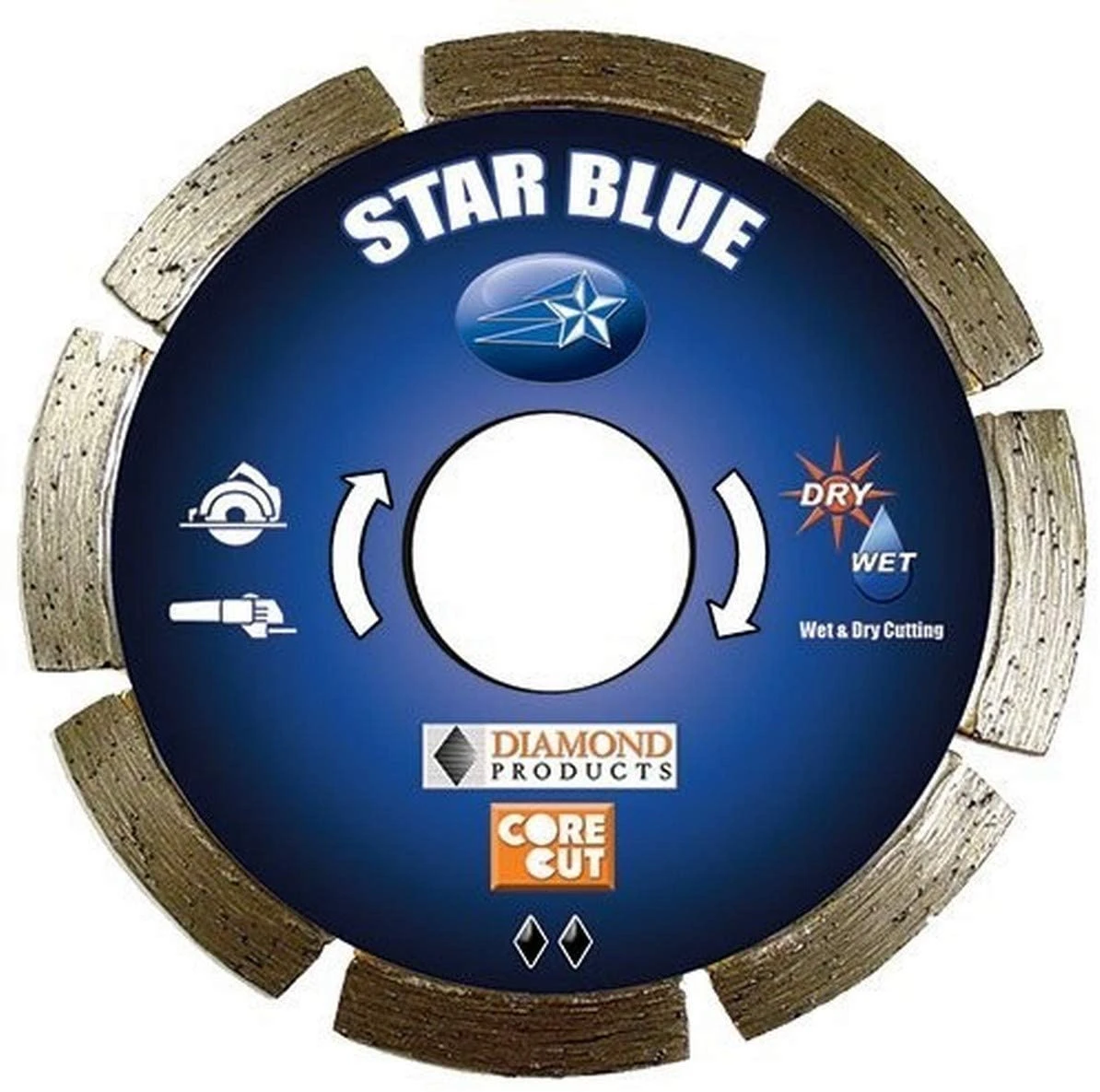 Diamond Products 74967 Star Blue 4-1/2" Segmented Tuck Point Diamond Blade 1 Diamond Products 74967 Star Blue 4-1/2" Segmented Tuck Point Diamond Blade