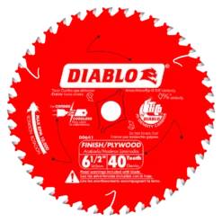Diablo D0641X 6-1/2" X 40 Tooth Finish Saw Blade