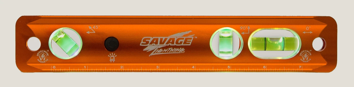 Swanson Savage TLL049M Lightning 9" Lighted Magnetic Aluminum Torpedo Level 3 Swanson Savage TLL049M Lightning 9" Lighted Magnetic Aluminum Torpedo Level - Image 3