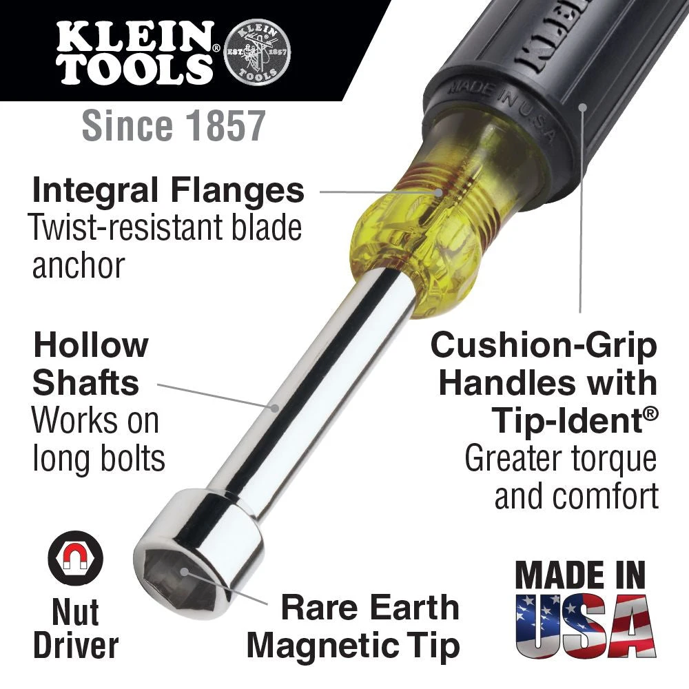 Klein 646-3/8M 3/8" Magnetic Tip Nut Driver 2 Klein 646-3/8M 3/8" Magnetic Tip Nut Driver - Image 2